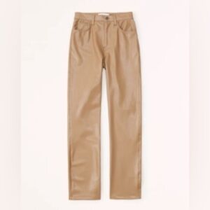 Abercrombie & Fitch Vegan Leather 90s Straight Pant